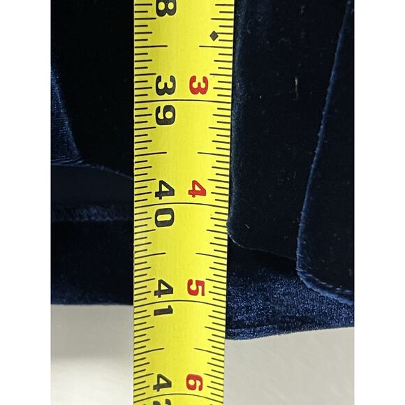 ALEX EVENINGS Plus Size Ruched Velvet Dress Blue Stones Size 16 A000149 - Picture 12 of 12